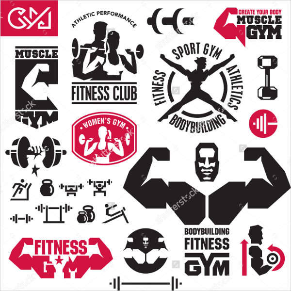 fitness gym icons