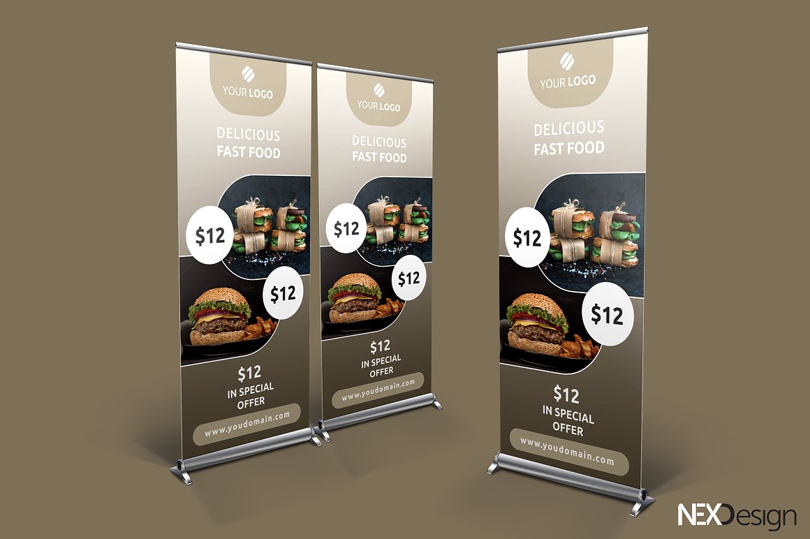 food roll up banner