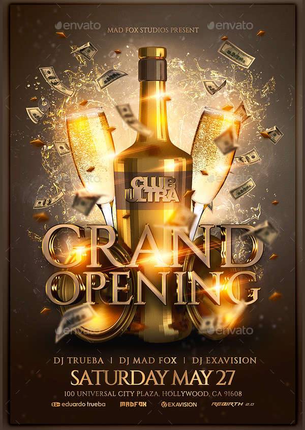 grand opening party flyer