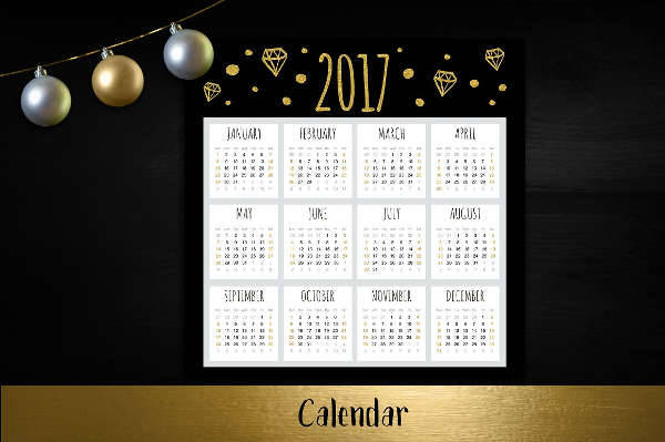 happy new year calendar