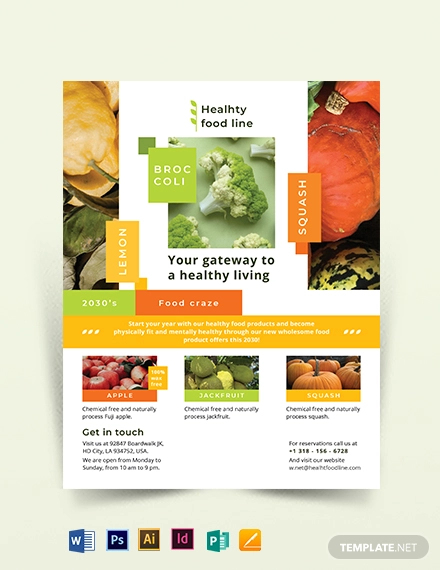 health nutrition flyer template