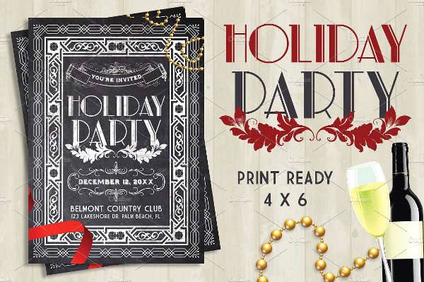 Holiday Party Chalk Flyer