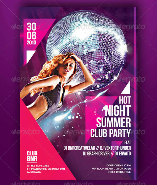 Hot Night Summer Party Club Flyer