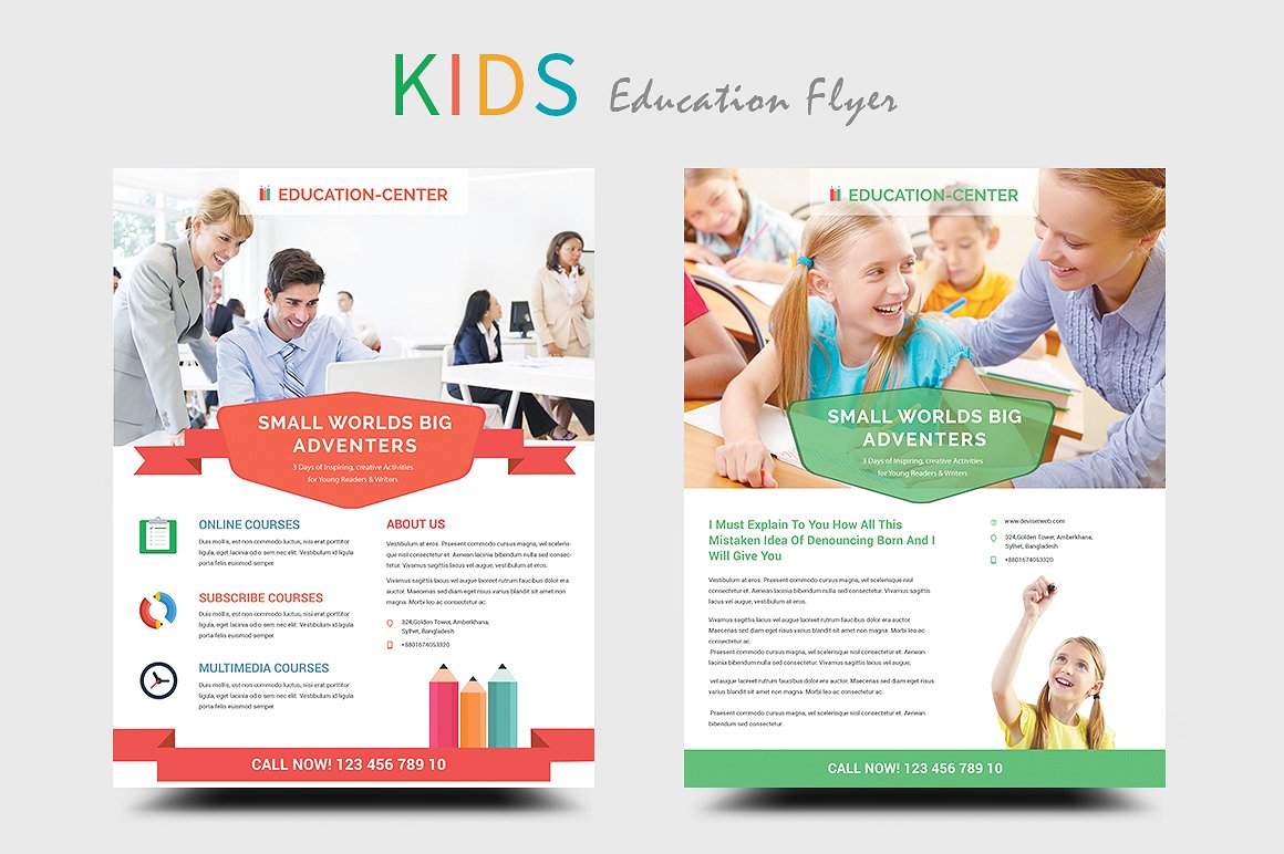 20+ School Flyers Templates - AI, Pages, PSD, Word  Design Trends Within Free Education Flyer Templates