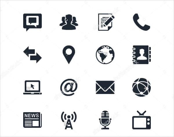 media communication icons