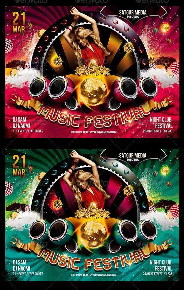 Musical Festival Dance Party Flyer
