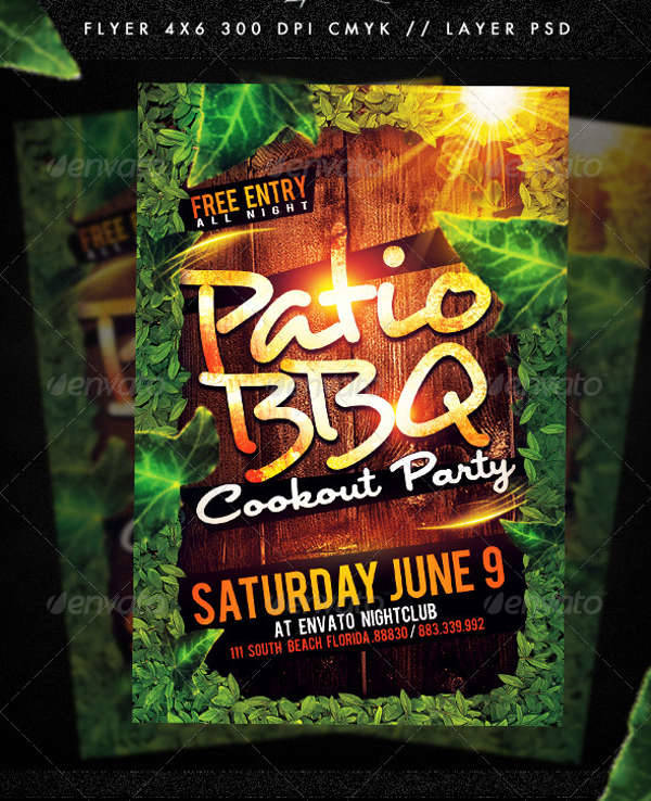 Patio BBQ Party Flyer