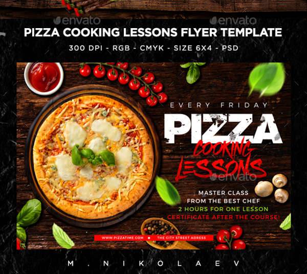Pizza Cooking Lessons Flyer