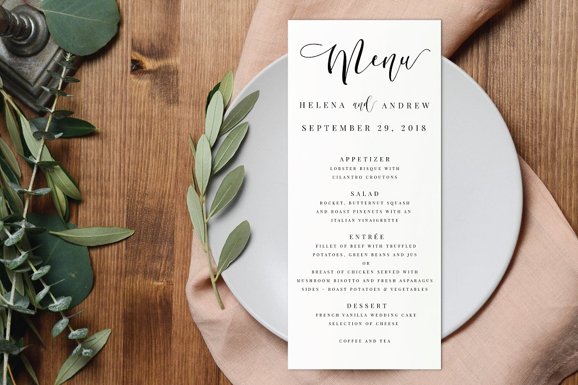 28 Wedding Menu Card Designs Word PSD EPS Design Trends 