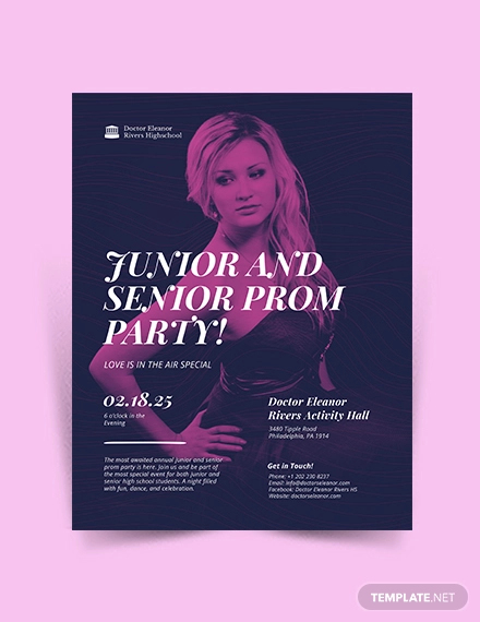 prom party flyer template