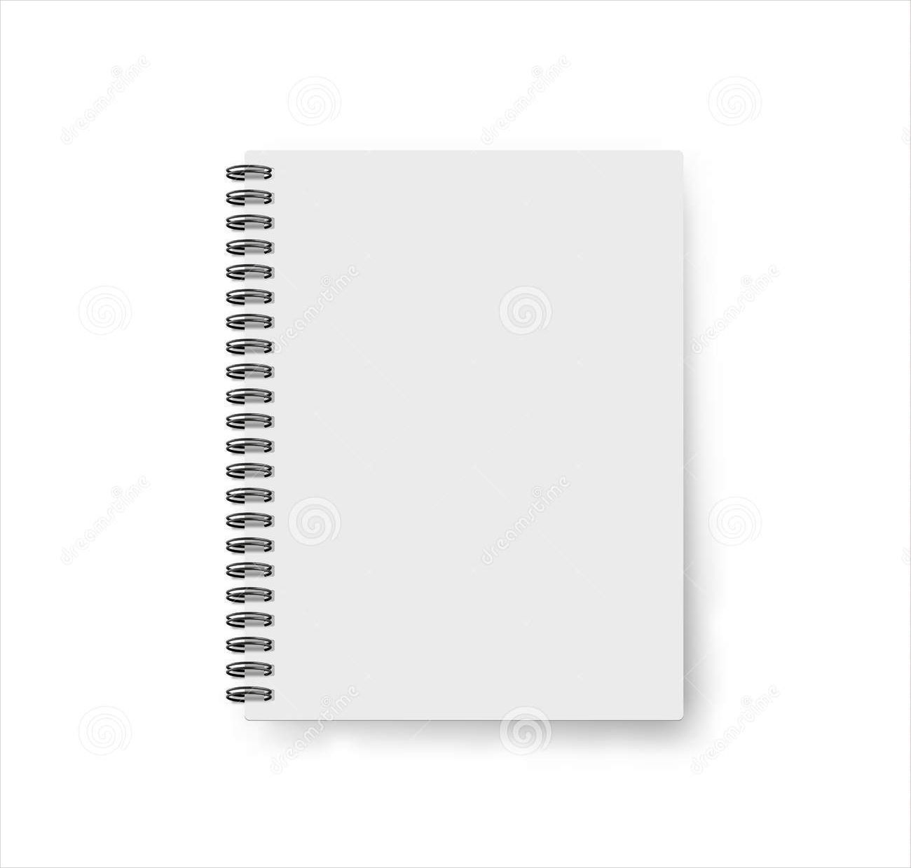 realistic notebook template