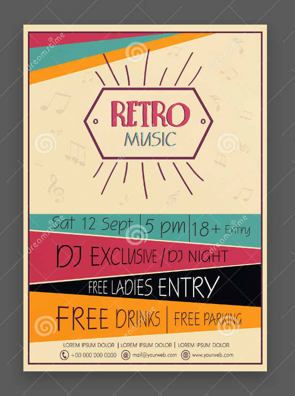 Retro Music Party Flyer