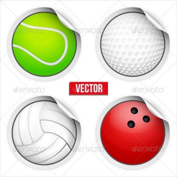 round vector sticker