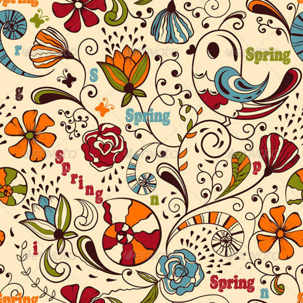 seamless spring pattern
