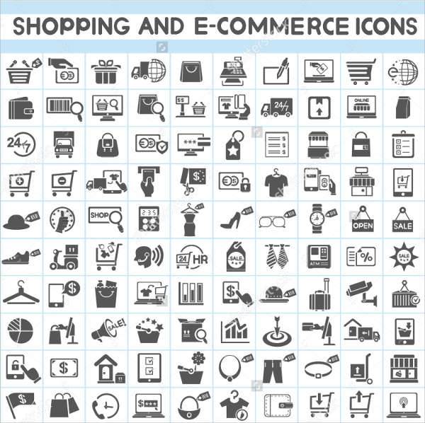 shopping e commerce icons