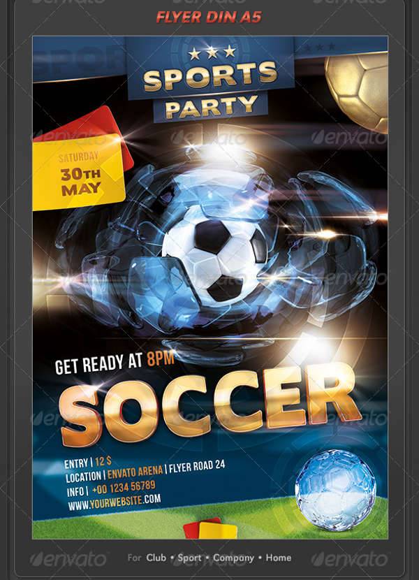 Soccer Sports Event Party Flyer