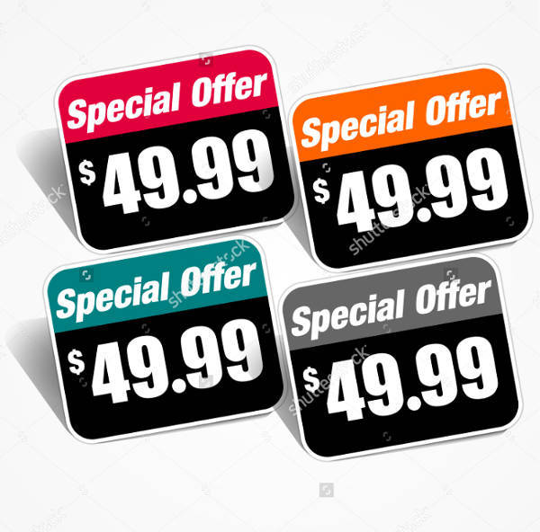 special offer price sticker