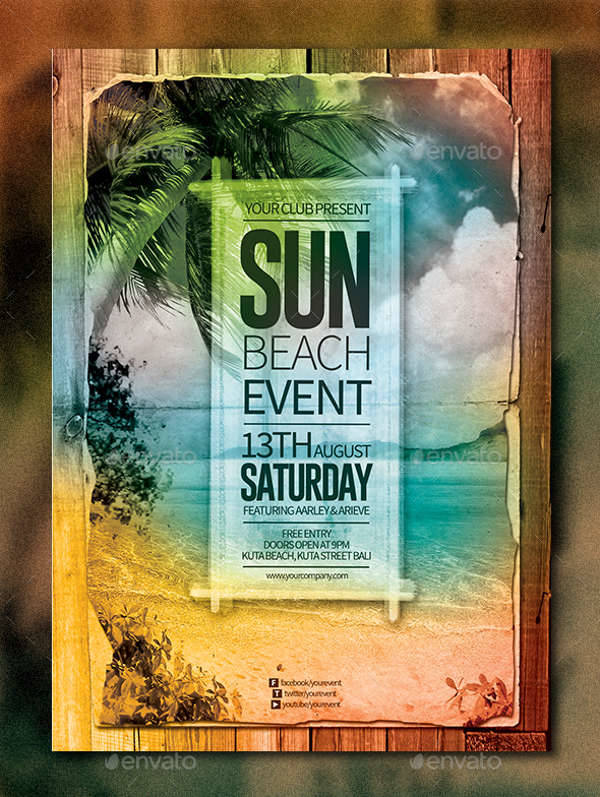 Summer Beach Event Flyer