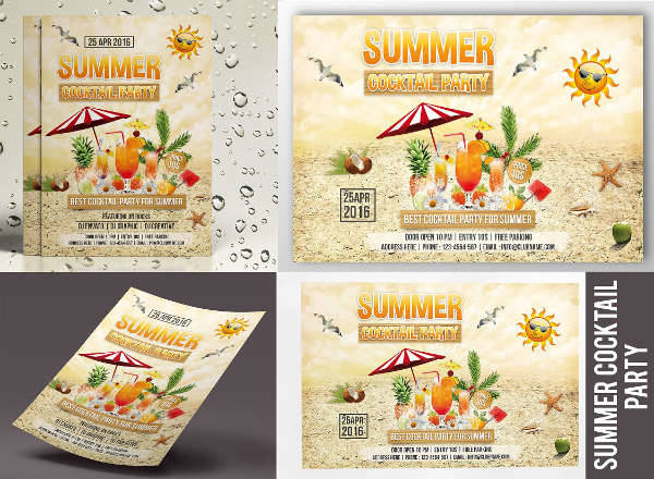 Summer Cocktail Party Flyer