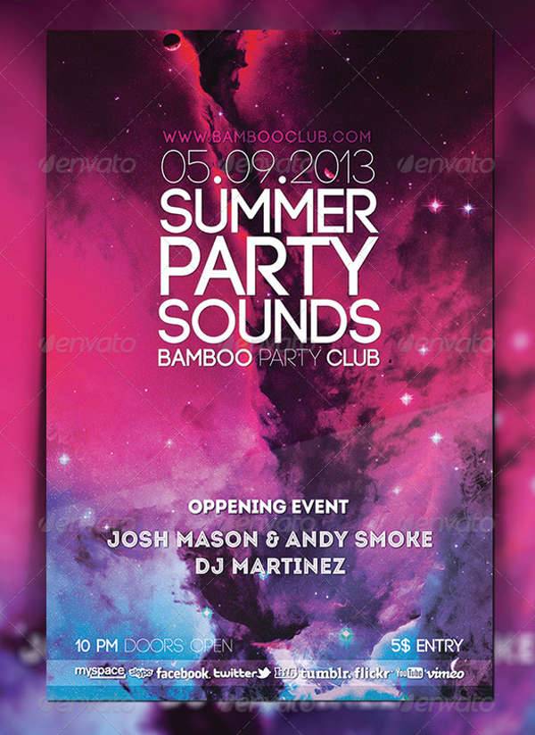 Summer Party Club Flyer