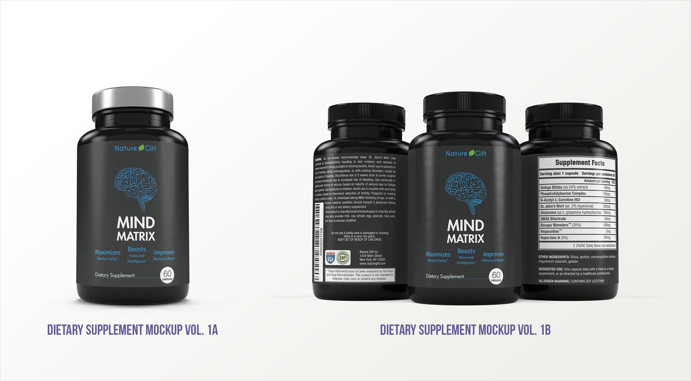 supplement product label