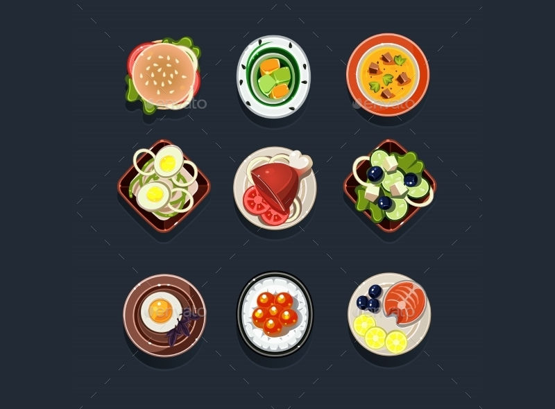traditional food icons
