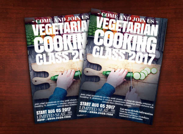 Vegetarian Cooking Class Flyer