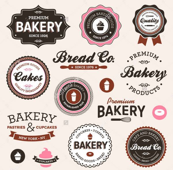 vintage bakery label logo