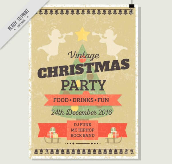 Vintage Christmas Party Flyer