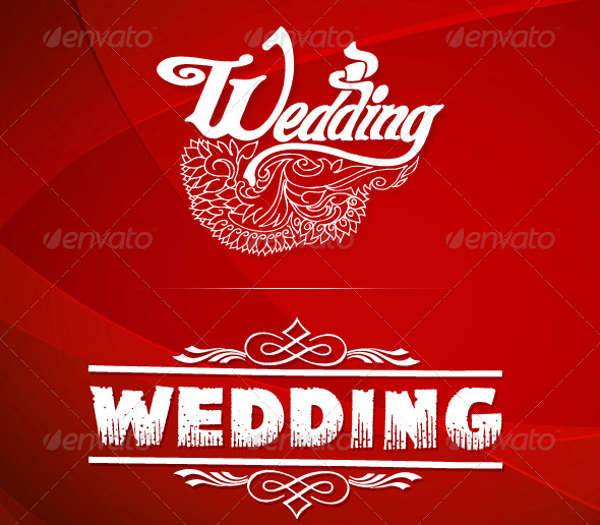 vintage wedding logo vector1