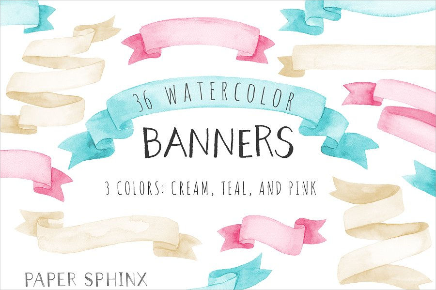 watercolor banner