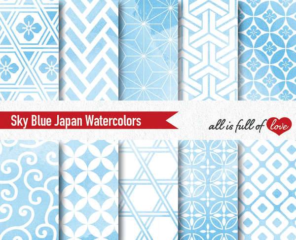 watercolor paper patterns