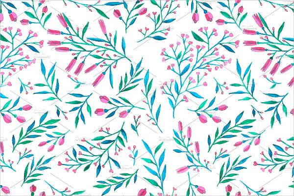 watercolor spring floral pattern