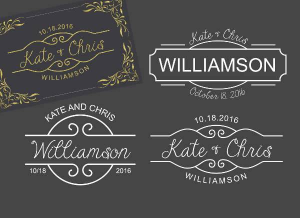 30+ Wedding Logo Design Templates | Design Trends - Premium PSD, Vector