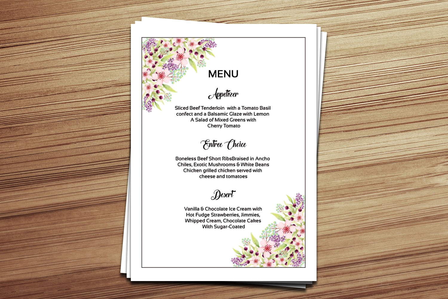 Romulusflood Menu Card Design Templates