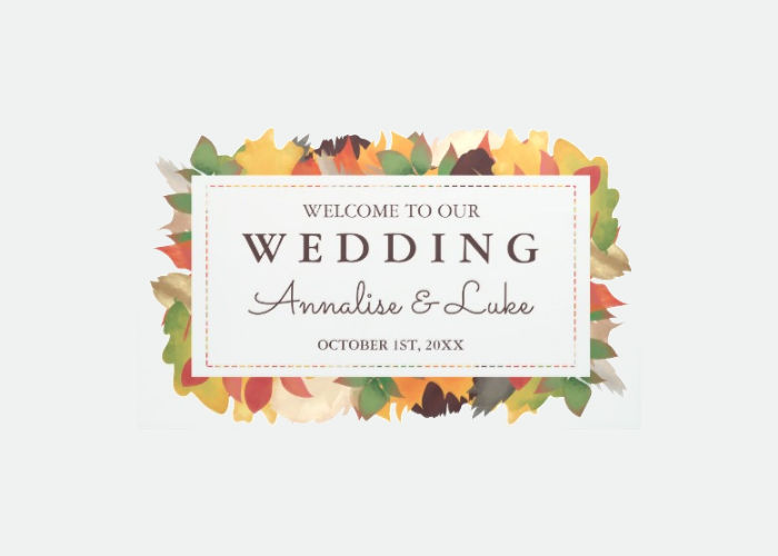 wedding welcome banner template