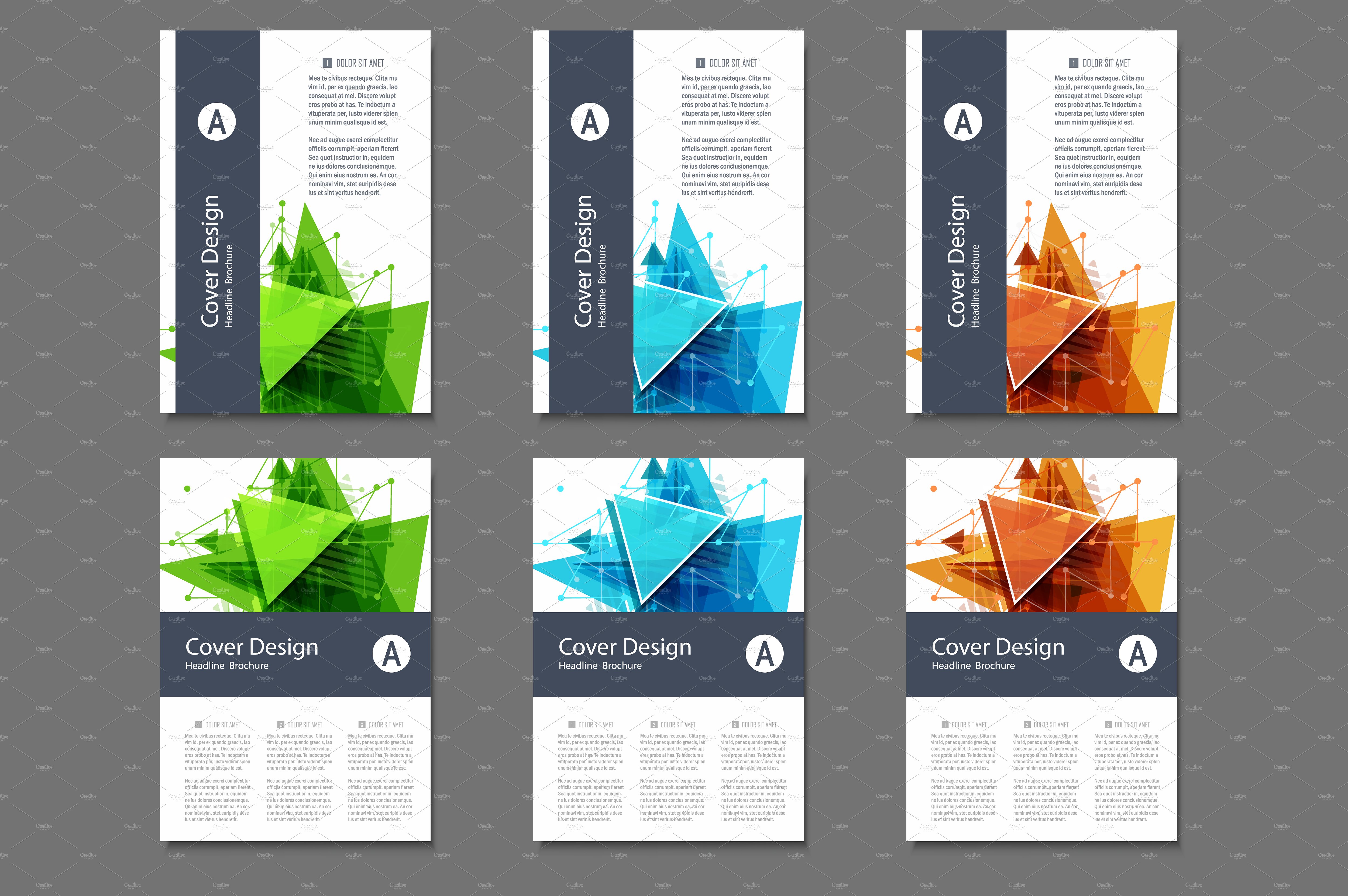 abstract triangle brochure cover
