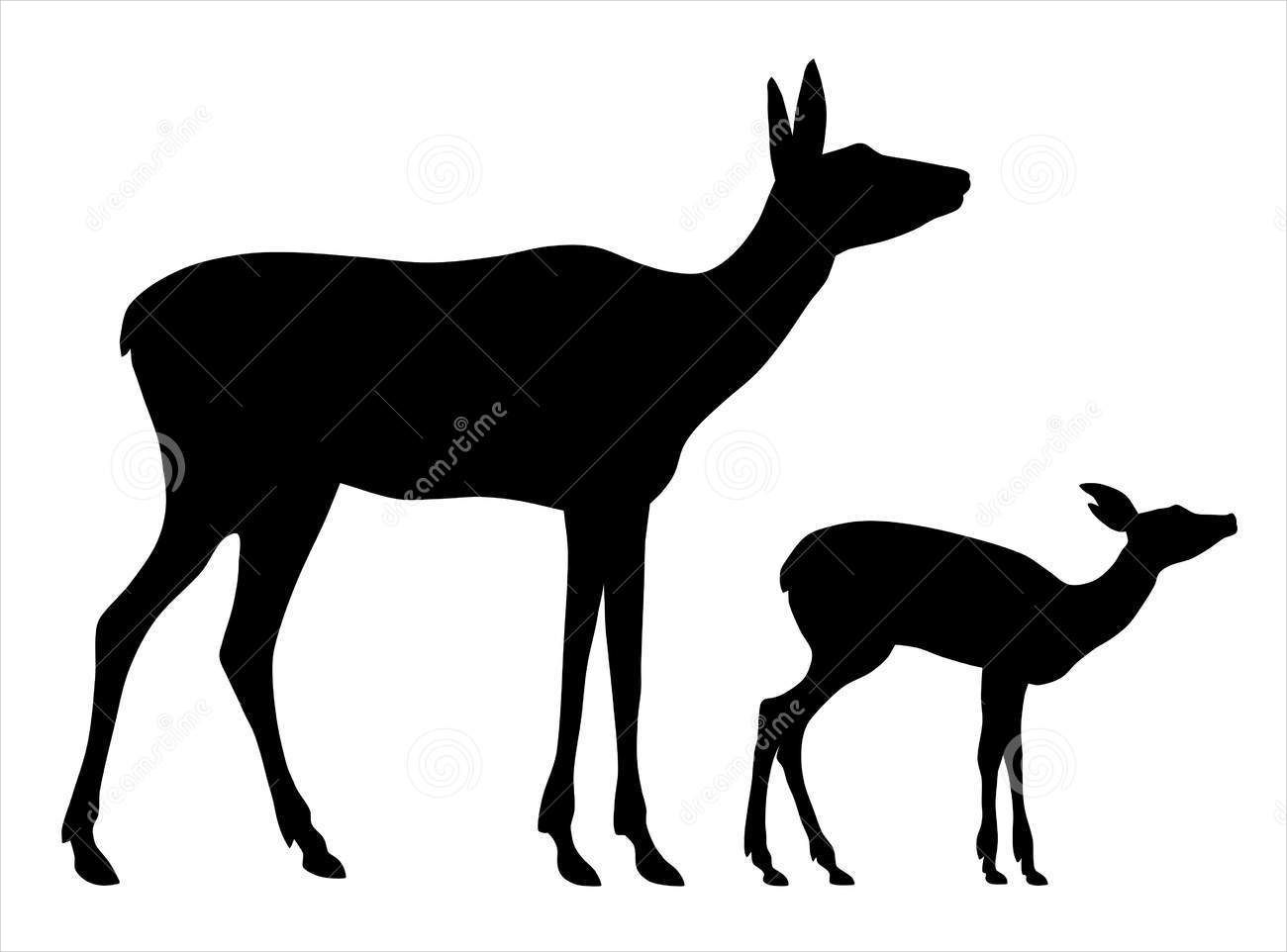 baby deer silhouette