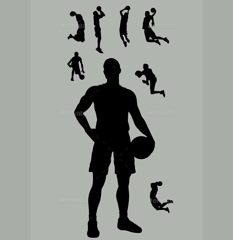 basketball silhouette vector