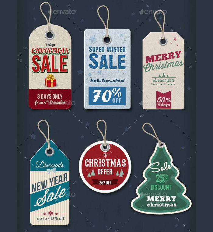 christmas price tags