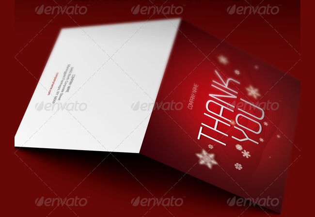 christmas thank you card template