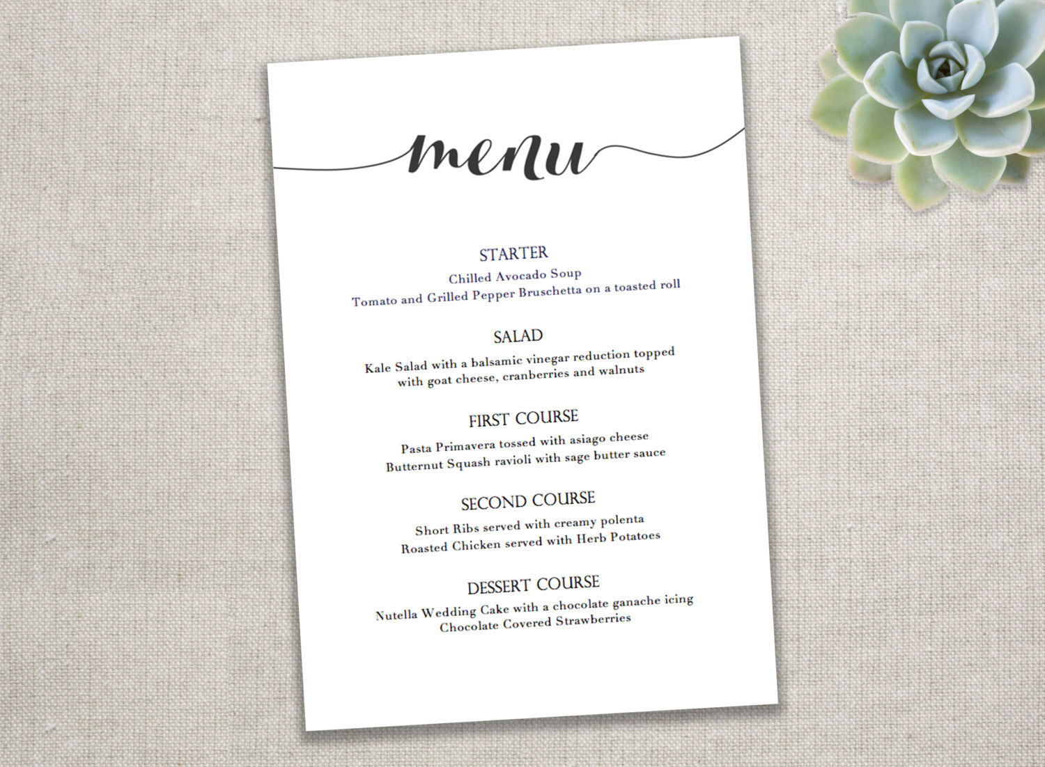 Printable Menu Template For Dinner Party Printable Templates