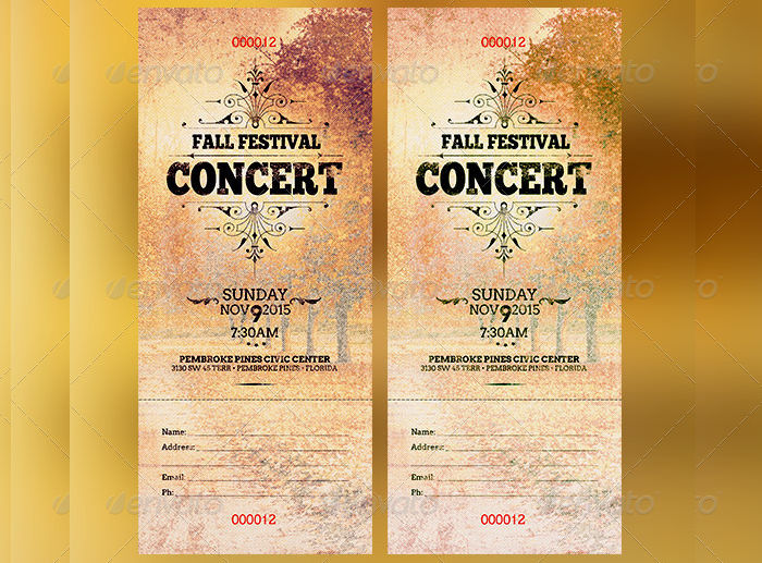 Fall Festival Concert Ticket