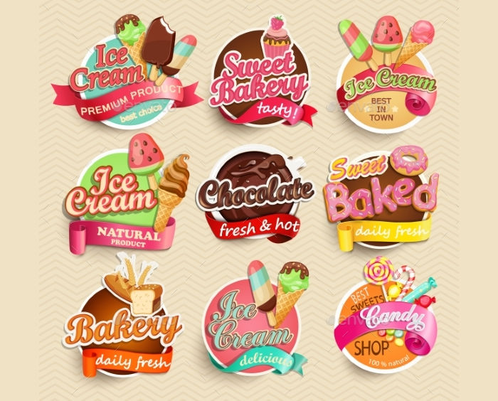 food labels stickers