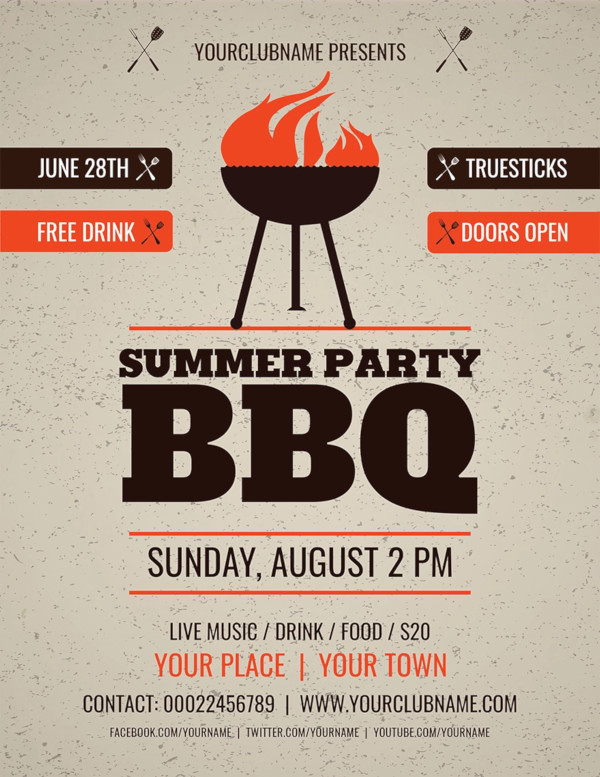 17 BBQ Flyer Designs Word PSD AI EPS Vector Formats Design 