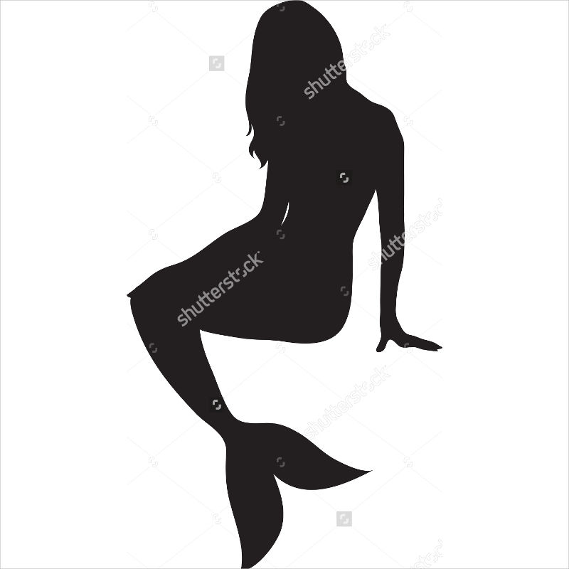 mermaid silhouette clipart