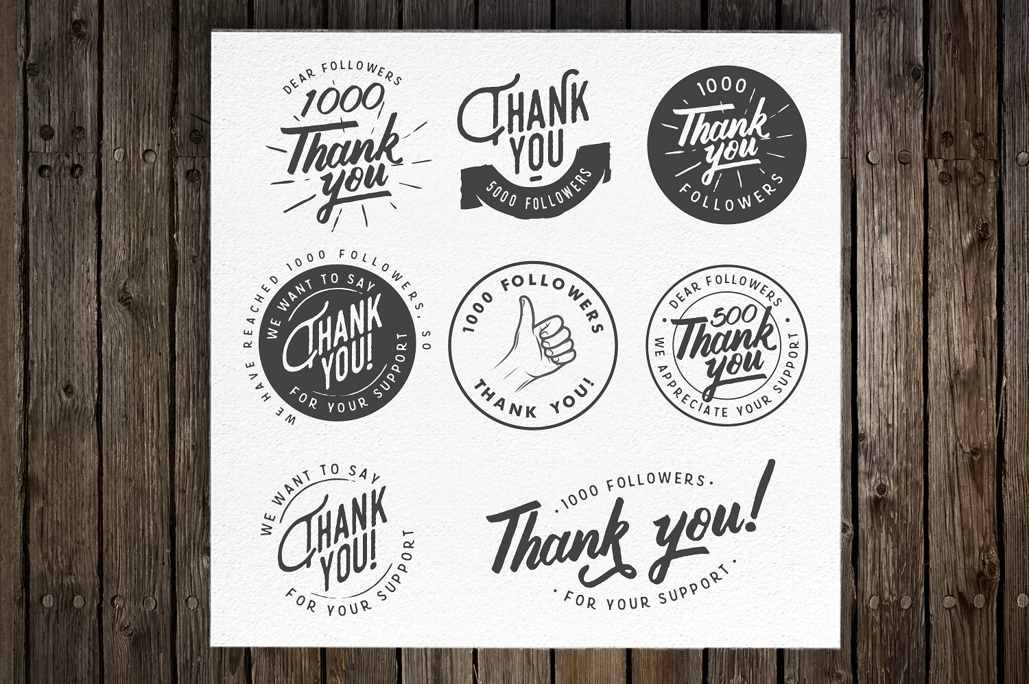 thank you labels psd