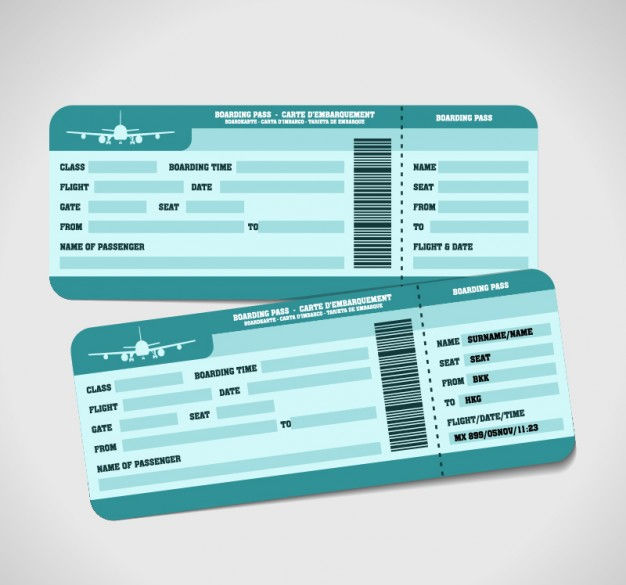 Vector Airplane Tickets