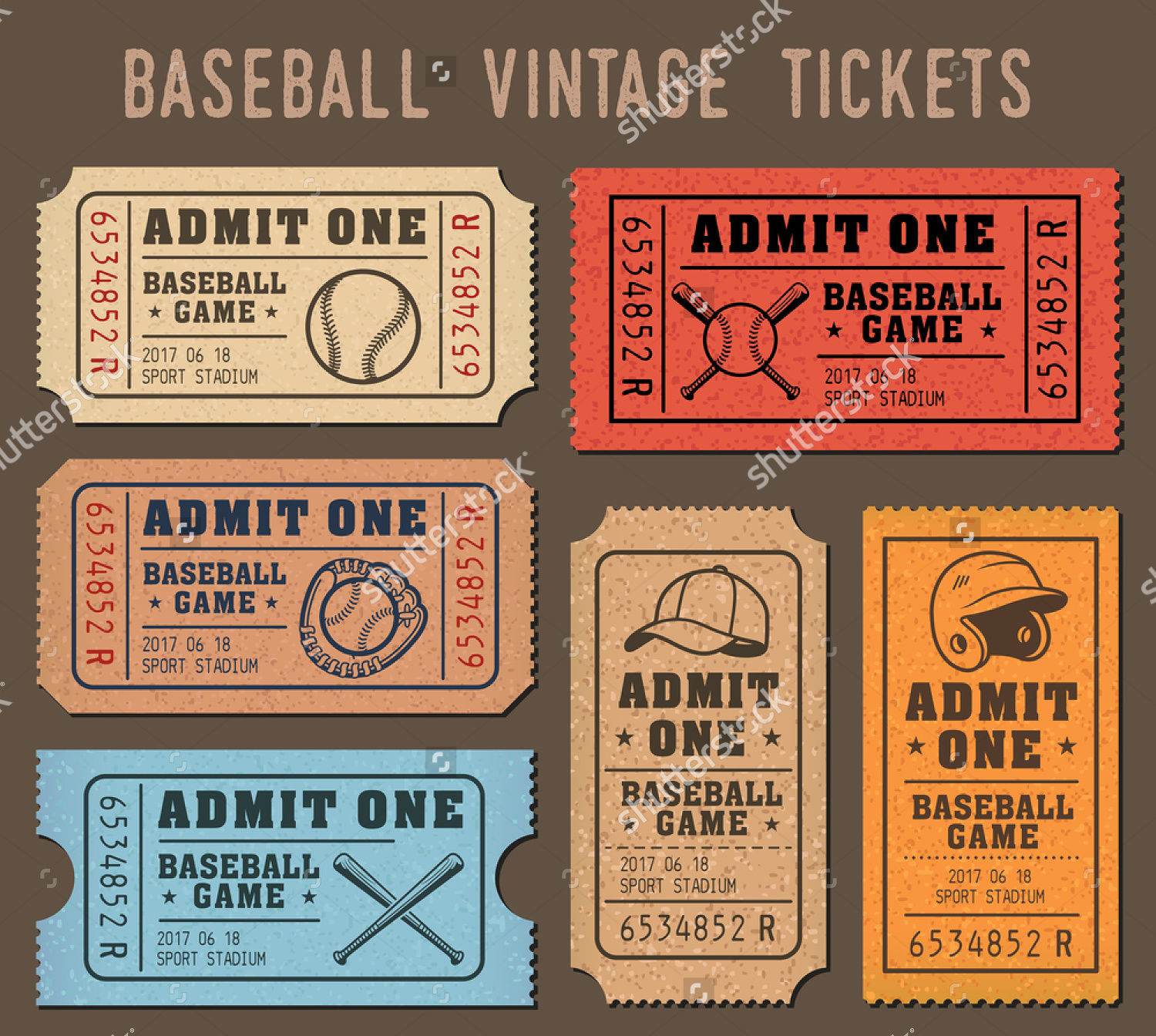 Vector Vintage Tickets