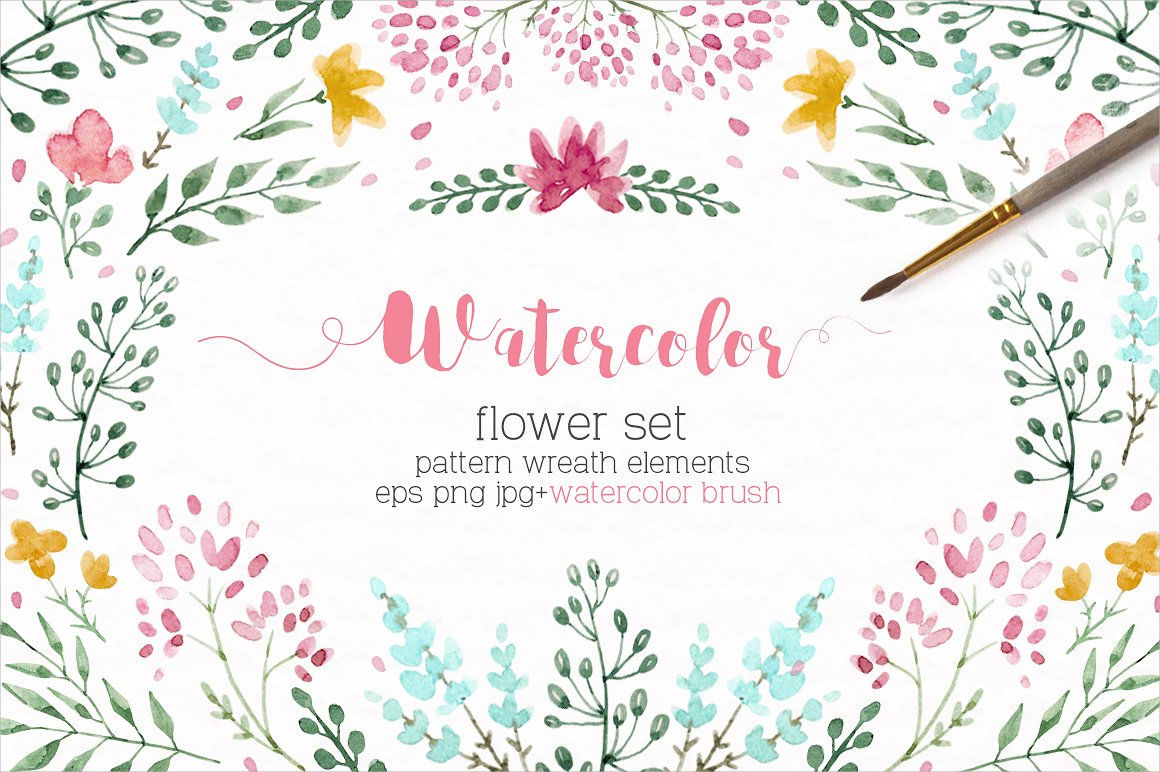 watercolor floral brushes